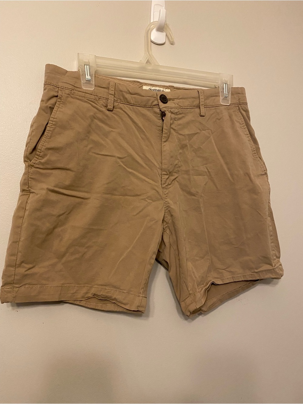 Goodthreads Men's Tan Flat Front Chino Shorts